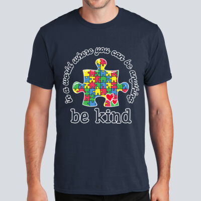 Adult T-Shirt - Autism Awareness - Be Kind Puzzle Piece Thumbnail