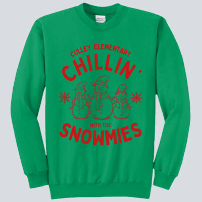 Adult Crewneck - Winter - Chillin With The Snowmies Red Thumbnail