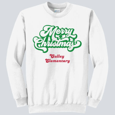Adult Crewneck - Winter - Merry Christmas Red and Green  Thumbnail